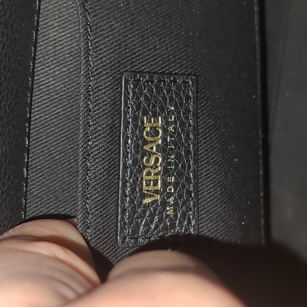 VERSACE VIRTUS LEATHER SHOULDER BAG - Picture 13 of 16